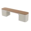 bench 1204045cm-galvanized steel-plastic wood