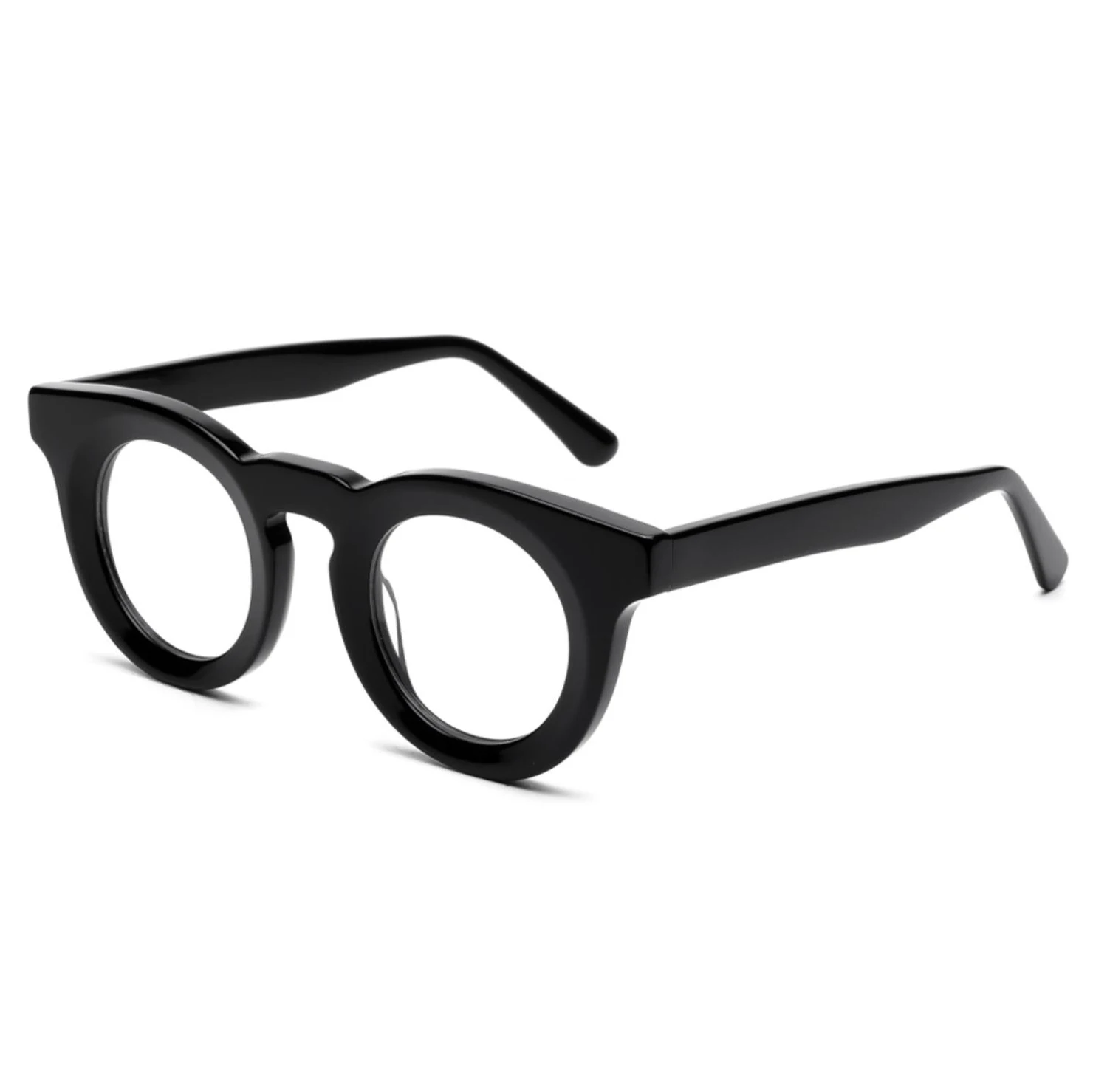 Nouveau haut de gamme lunettes personnalisées Logo fait à la main rond  grosses montures acétate lunettes optiques montures lunettes femmes hommes