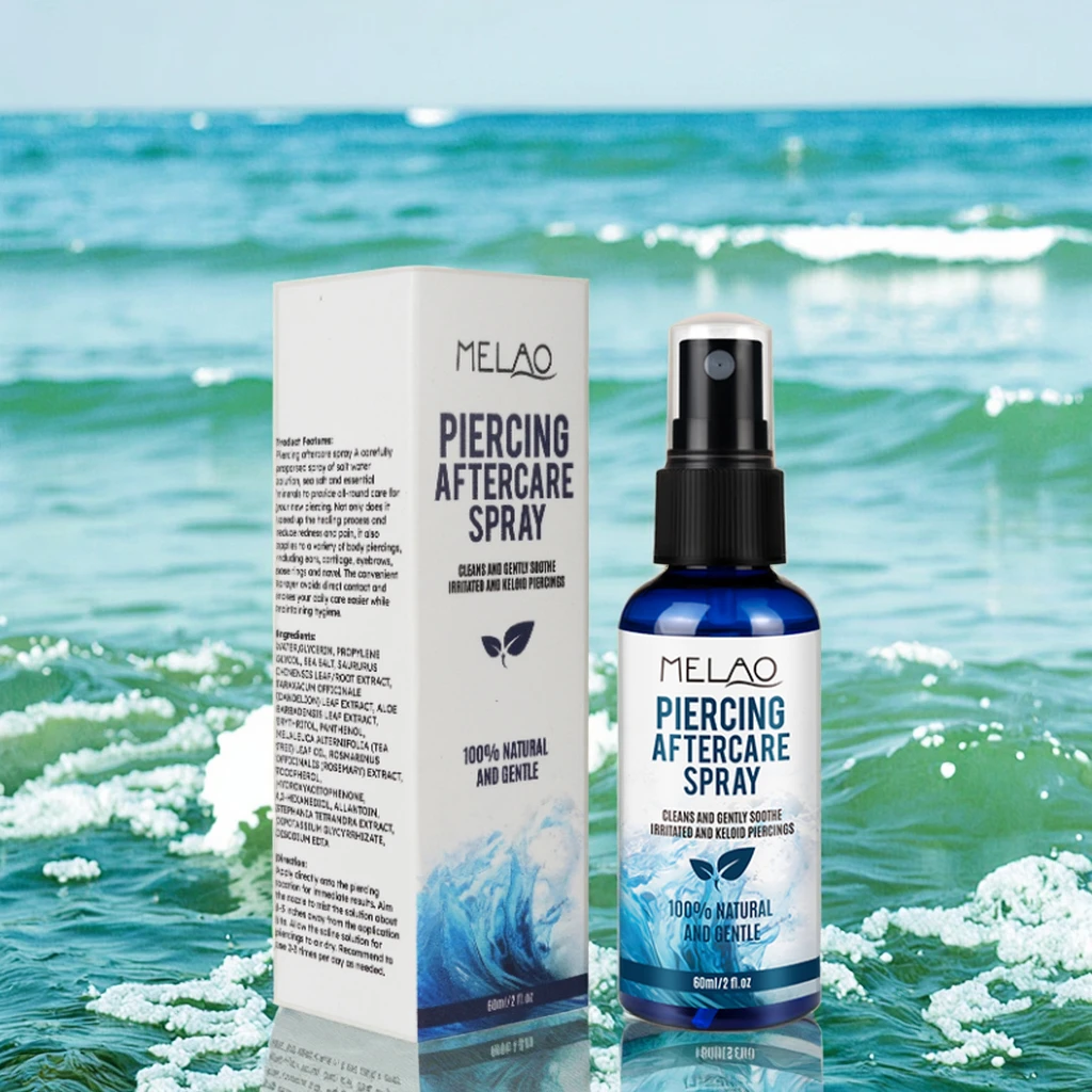 Organic Piercing Aftercare Spray Gentle Healing Sensitive Skin Natural  Piercing After Care Spray With Sea Salt & Aloe Vera