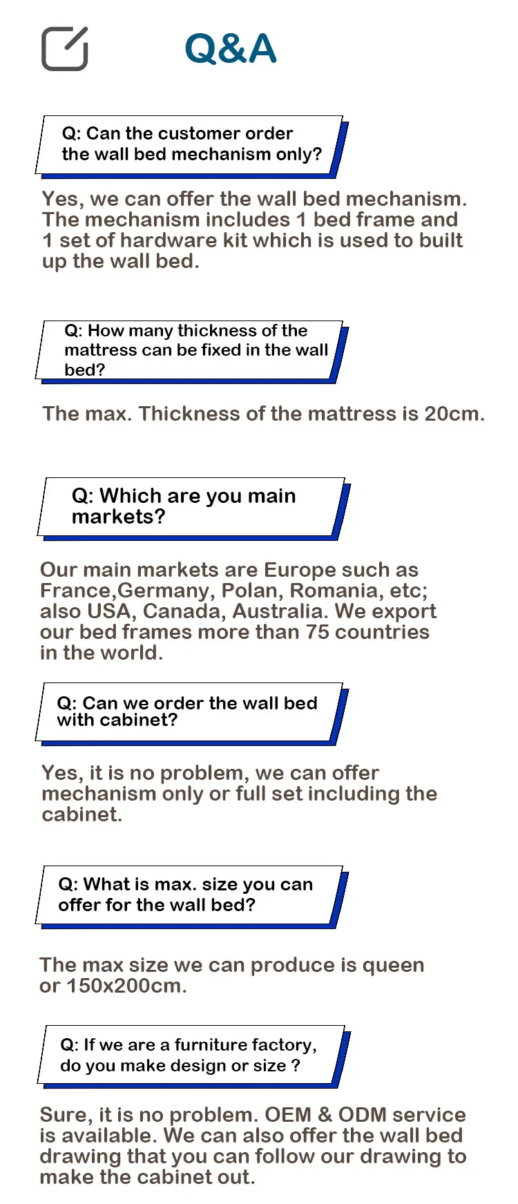 Space Saving Bedroom Furniture Wall Mounted Pull Out Double Vertical