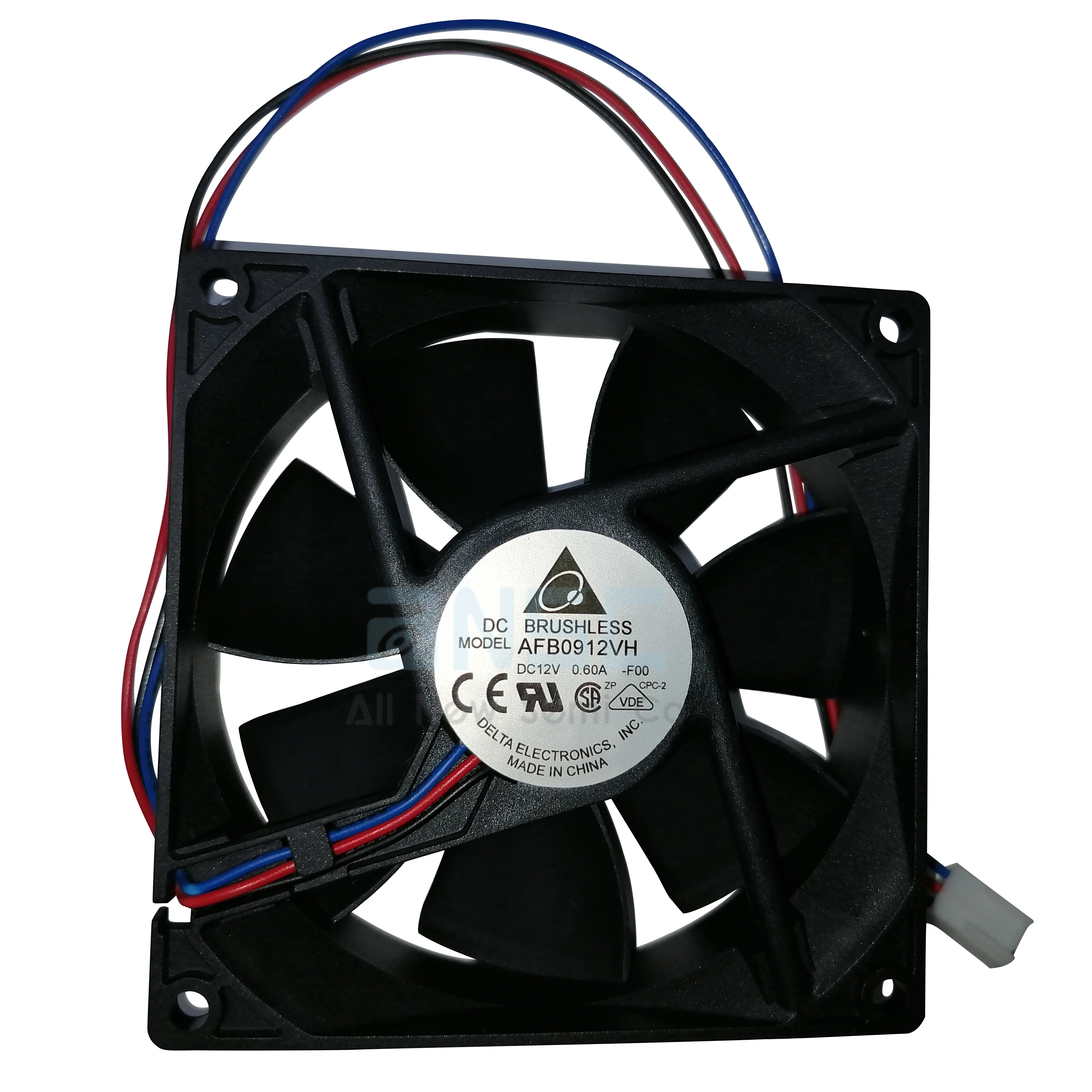 Original electric axial flow cooling fan AFB0912VH 90*90*25mm 12V 0.6A 4000RPM 85.47CFM High volume dual ball fan