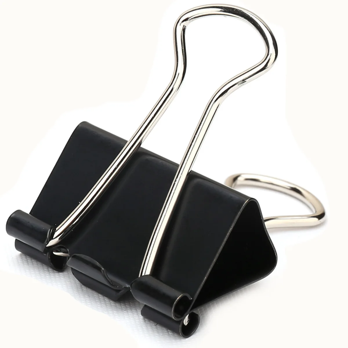 Маленький минимальный заказ, высококачественный черный никелевый металлический зажим для бумаги разных размеров, зажим для документов