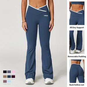 MIQI Custom V Shape Waisted Gym Pants Workout Tall Girl Butt Lifting Gym Leggings Fitness Yoga Pants