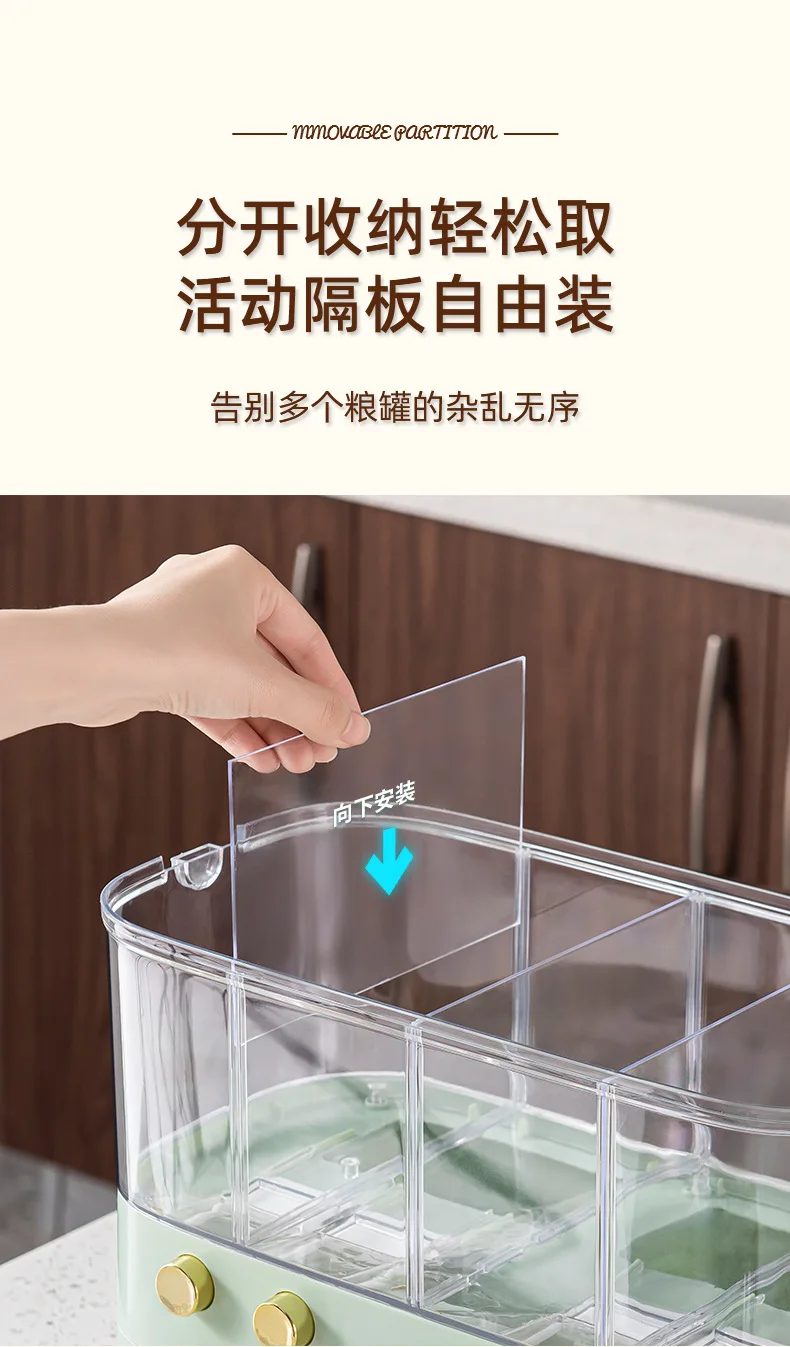 Kitchen Storage Container Box Dry Food Rice Dispenser Storage Box Container with Lid Plastic Box Multifunction CLASSIC 7-25days factory