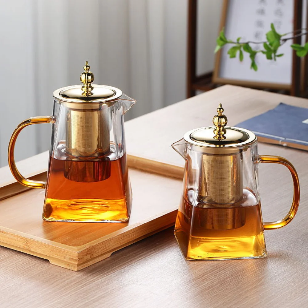 2024 New Heat Borosilicate Kettles Resistant Coffee Tea Type Teapots