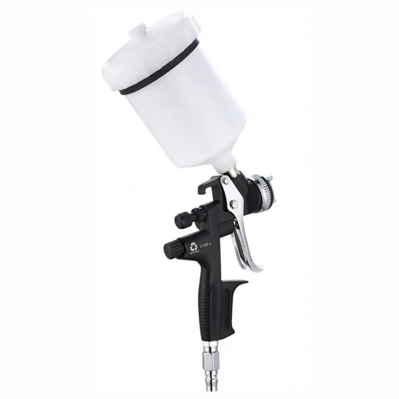 TEBAK Varnishes and Primer HVLP SPRAY GUN Gravity Feed 1.3/1.7mm Nozzle Air Paint Spray Gun With Wash-Free Cup