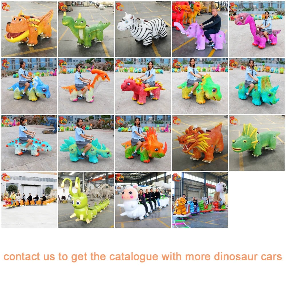 Customize Coin Operated Life Size Animatronic Robotic Mechanical Roaring Electric Ride on Dinosaur Supplier