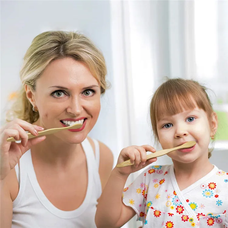 OEM 100% биоразлагаемая бамбуковая зубная щетка без бисфенола