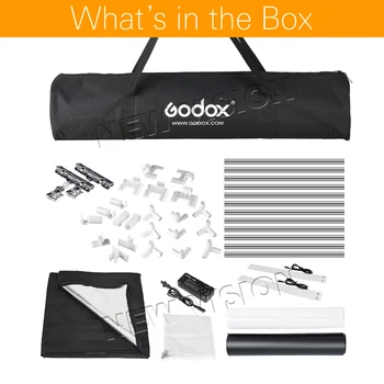 Godox LSD80 80*80cm 40W LED Photo Studio Softbox Light Tent SoftBox +AC Adapter +PVC Backgrounds for Phone DSLR Shooting Product detail image