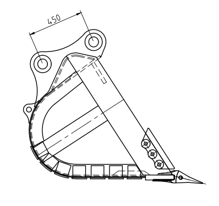 Customizable Heavy Duty Excavator Rock Bucket with Reinforced Structure and Less Maintenance for 20-25 Ton Excavators