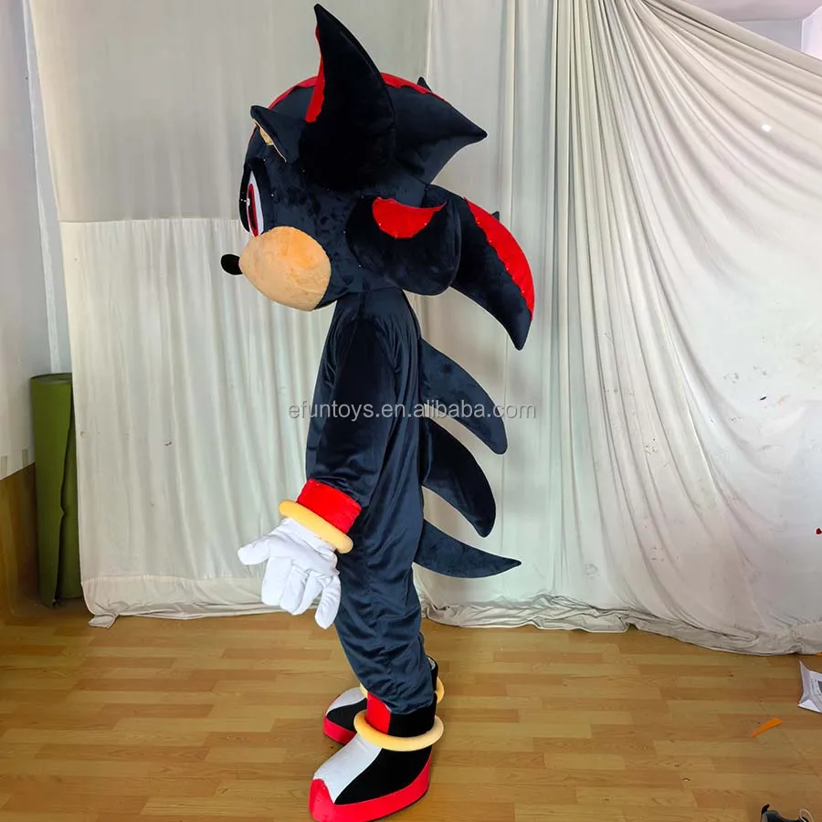 Efun MOQ 1 PC Professional Custom Shadow the Hedgehog Mascot Costume Adult Size Cartoon Sonic Mascot Costumes for Sales