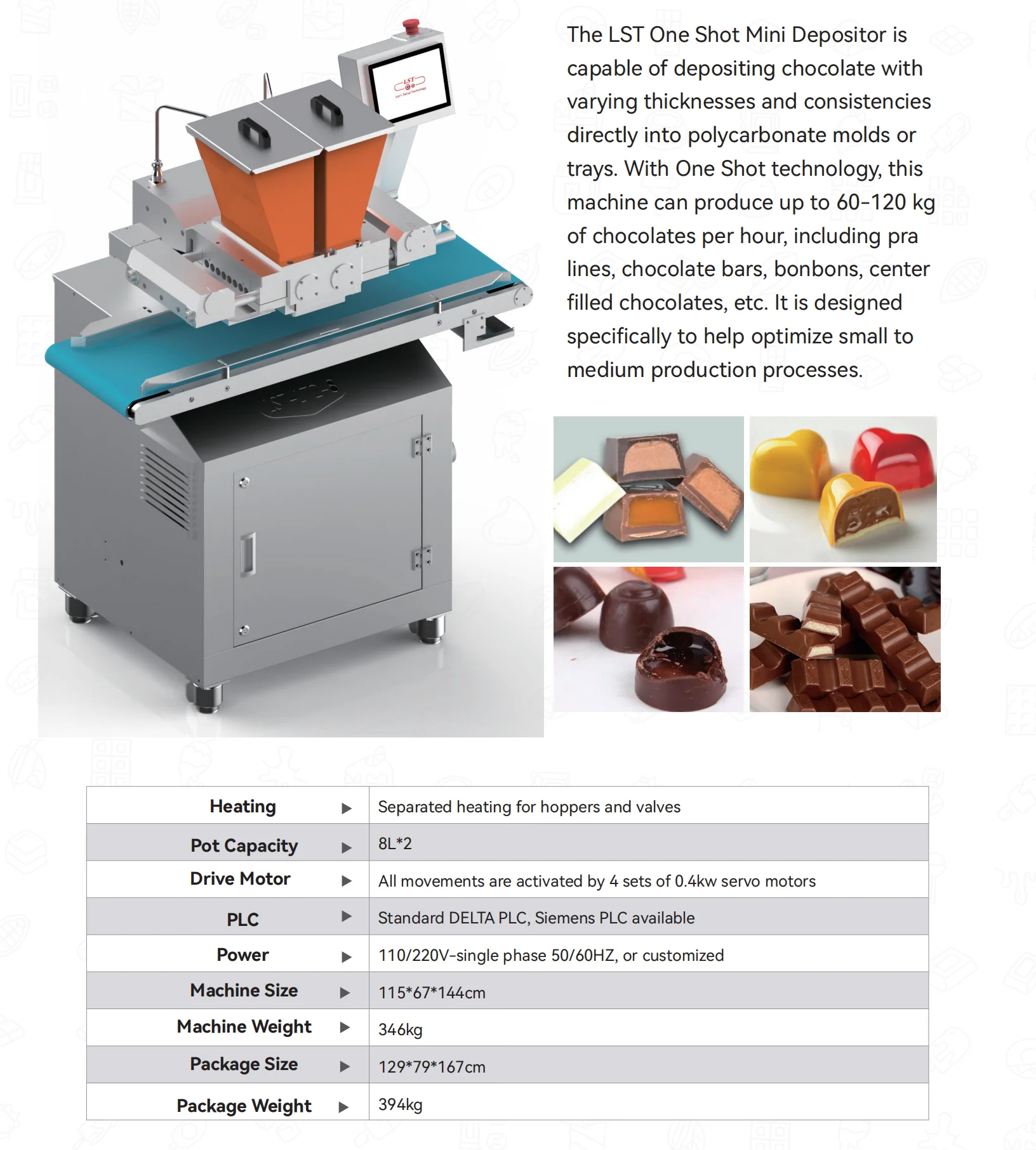 Chocolate Truffles Making Machine Chocolate Bar Depositor