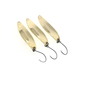 Lure Sequin Willow Leaf Spoon-Shaped Pure Copper Mandarin Fish Stream Artificial Hard Bait for Snapper Fresh & Saltwater Use – Metal Jig – view 3