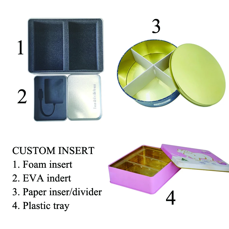Manufacturers Custom Small Metal Hinge Packaging Tin Box