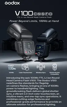 Godox V100C V100 C V100-C USA Version Round Head Camera Flash for Canon Camera Flash Speedlite Speedlight detail image