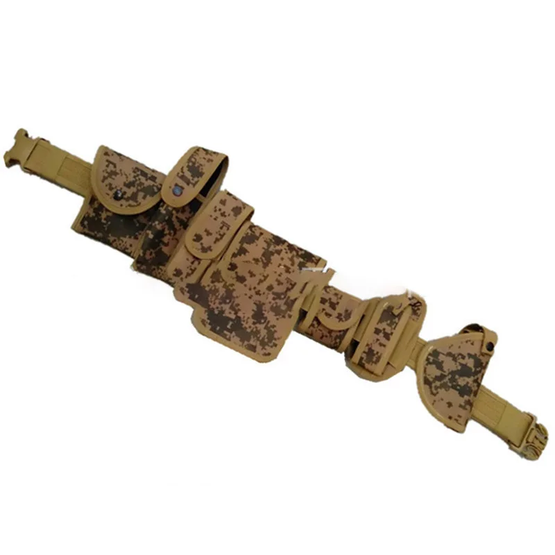 Wear-resistant Camouflage Nylon Oxford Cloth Plastic Buckle Multifunctional Security Belt for Duty Training Belt