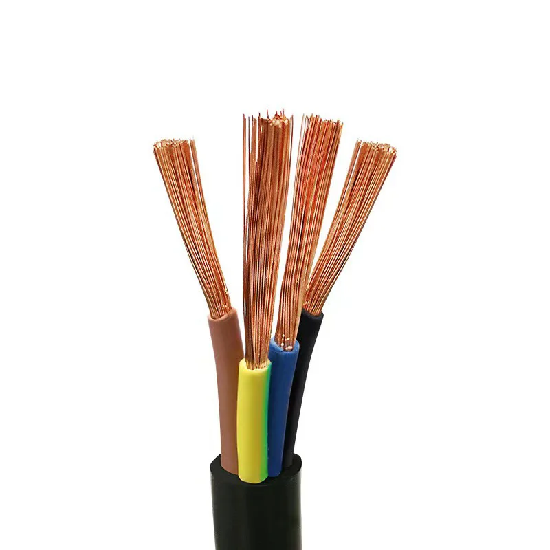 IEC 52 RVV PVC Electric Wire 300V 60227 Stranded Copper 0.5mm 0.75mm Power Cable for Home Use 2 Core 3 Core Underground