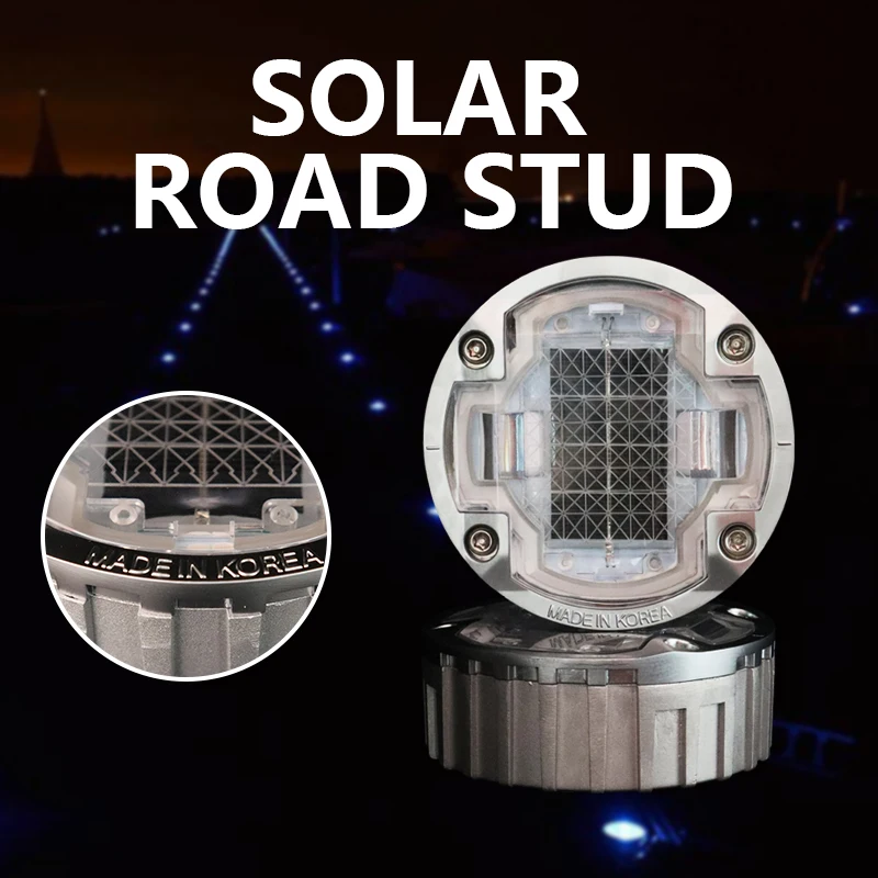New Smart Zebra Crossing Embedded LED Underground Crosswalk  Buried Traffic Light Solar Road Stud