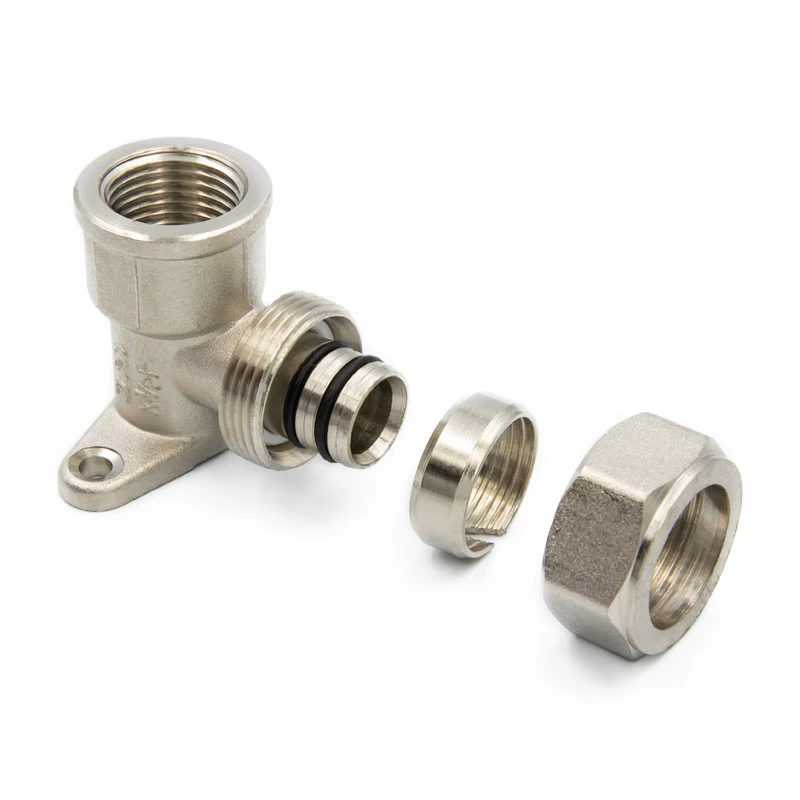 High quality 58-2 CW617 brass wall plated female elbow brass pipe quick fitting connection for pap w