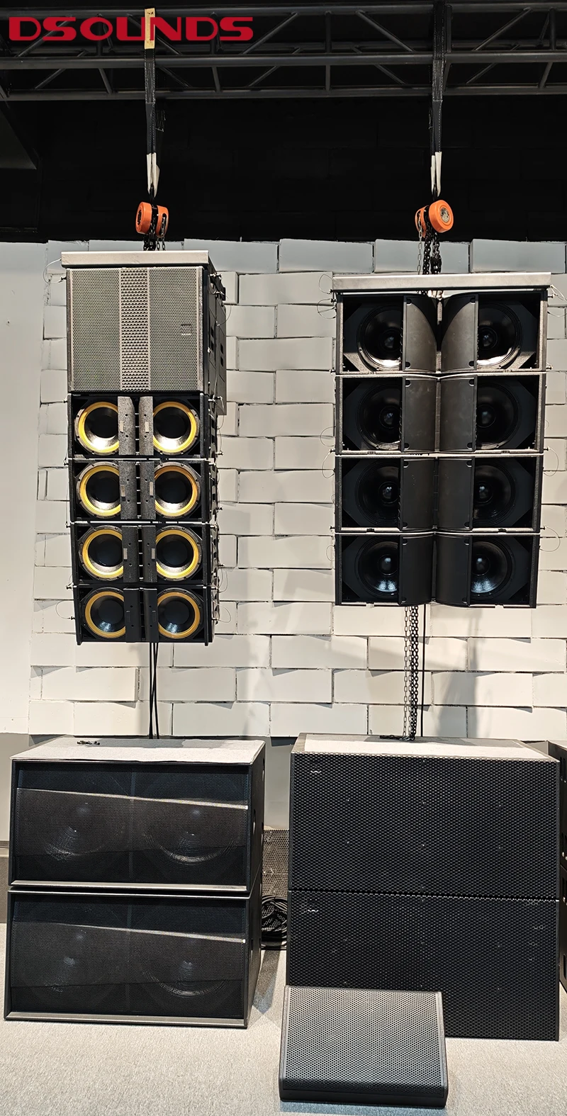 Double 10 Inch Line Array Loud Speaker - Professional Audio Crossover ...