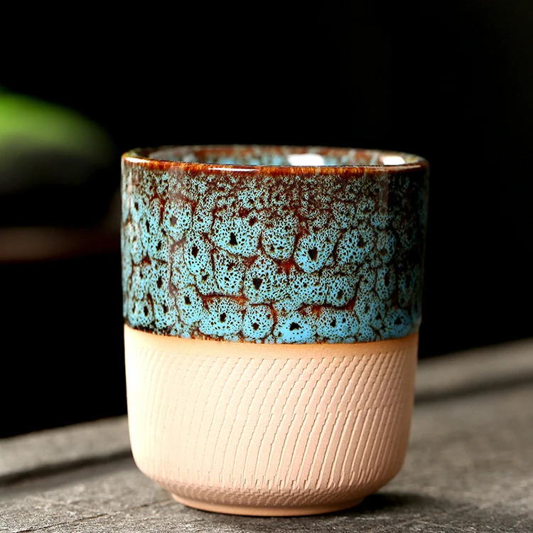 Good quality cheap price personalized vintage color stoneware 180ml ceramic cups