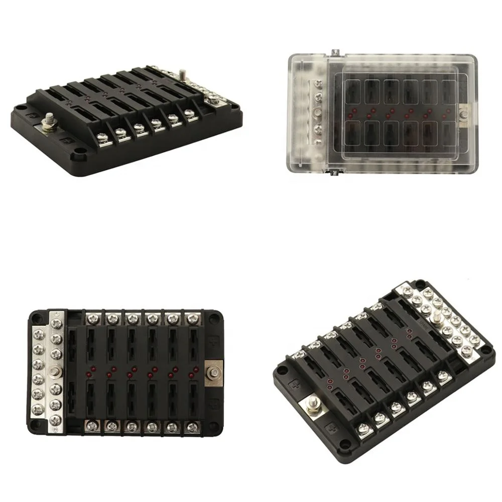 Amomd 12way Dc 32v Fuse Block Mega Terminal Box Plastic Fuse Holder