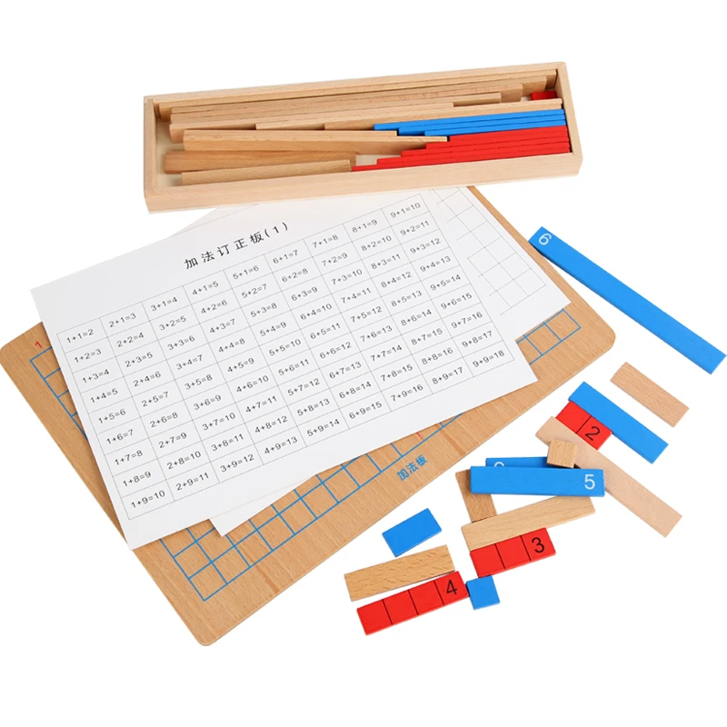 Доска умножения Монтессори семейный набор математическая полоса доска сложение и вычитание