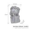 Fairy Flower Pot - Pensive Fairy (Cement Color)