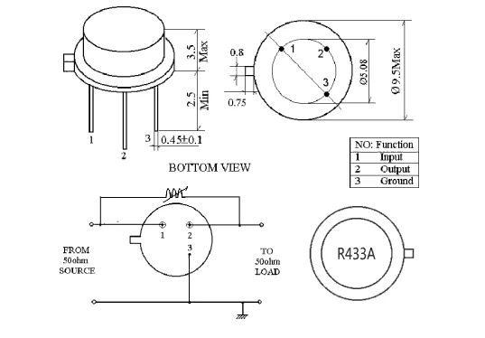 R433 To39 3pin 433 Mhz Saw Crystal Resonator 433mhz With Factory Offer ...