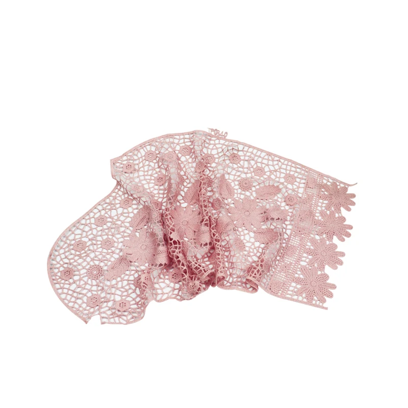 Ткань с вышивкой сетчатая хлопчатобумажная швейная розовая ткань для женщин Шелковый Тюль цветочным узором на заказ Свадебное