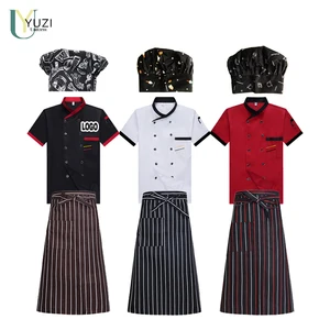 Unique Design Professional Chef Jackets Lightweight Breathable Unisex Work Coat for Hotel Restaurant Bar Use