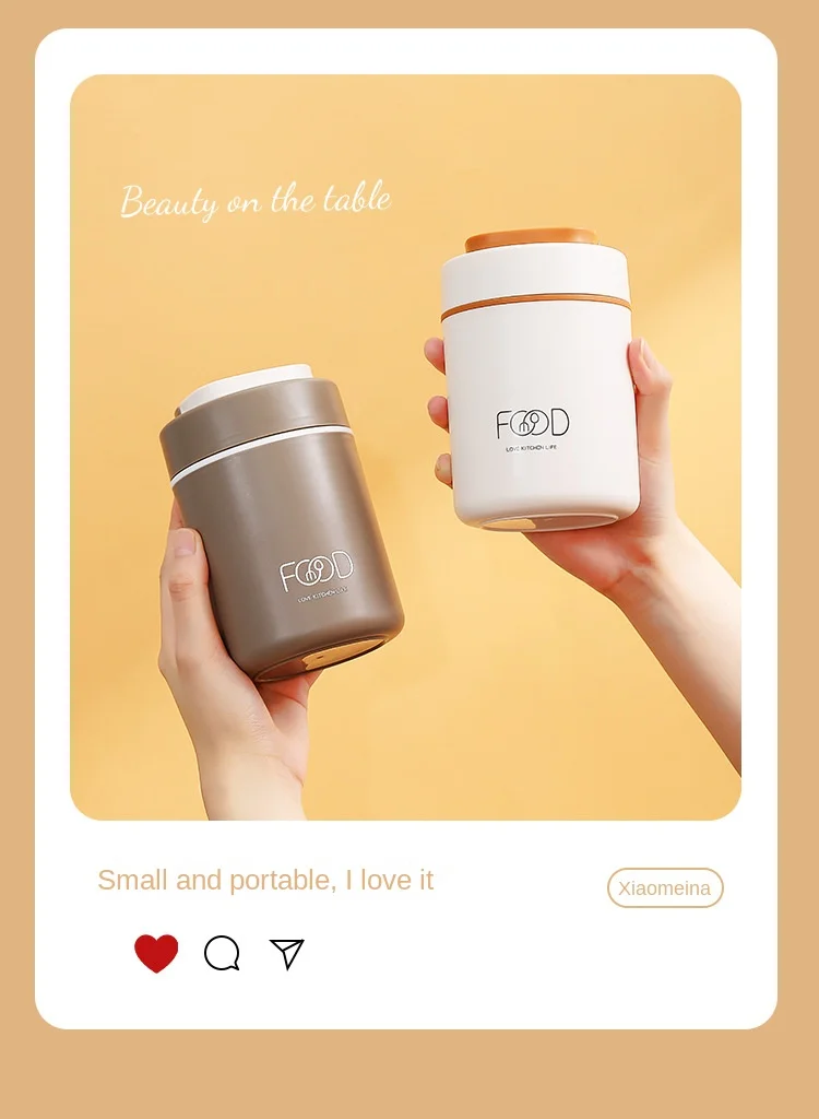 Mini Porridge Stainless Steel Breakfast Cup Insulation Portable Small Insulated Barrel Soup Box Soup Pot Coffee Bento Box