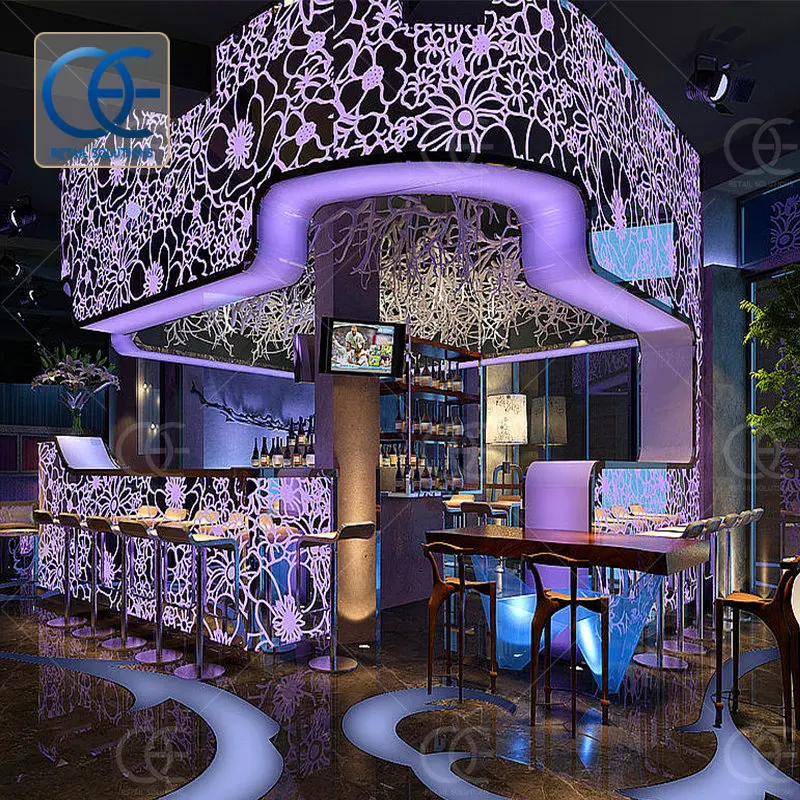 ★ Private Bar Counter Set Pure White Solid Surface Nightclub Bar Counter Commercial