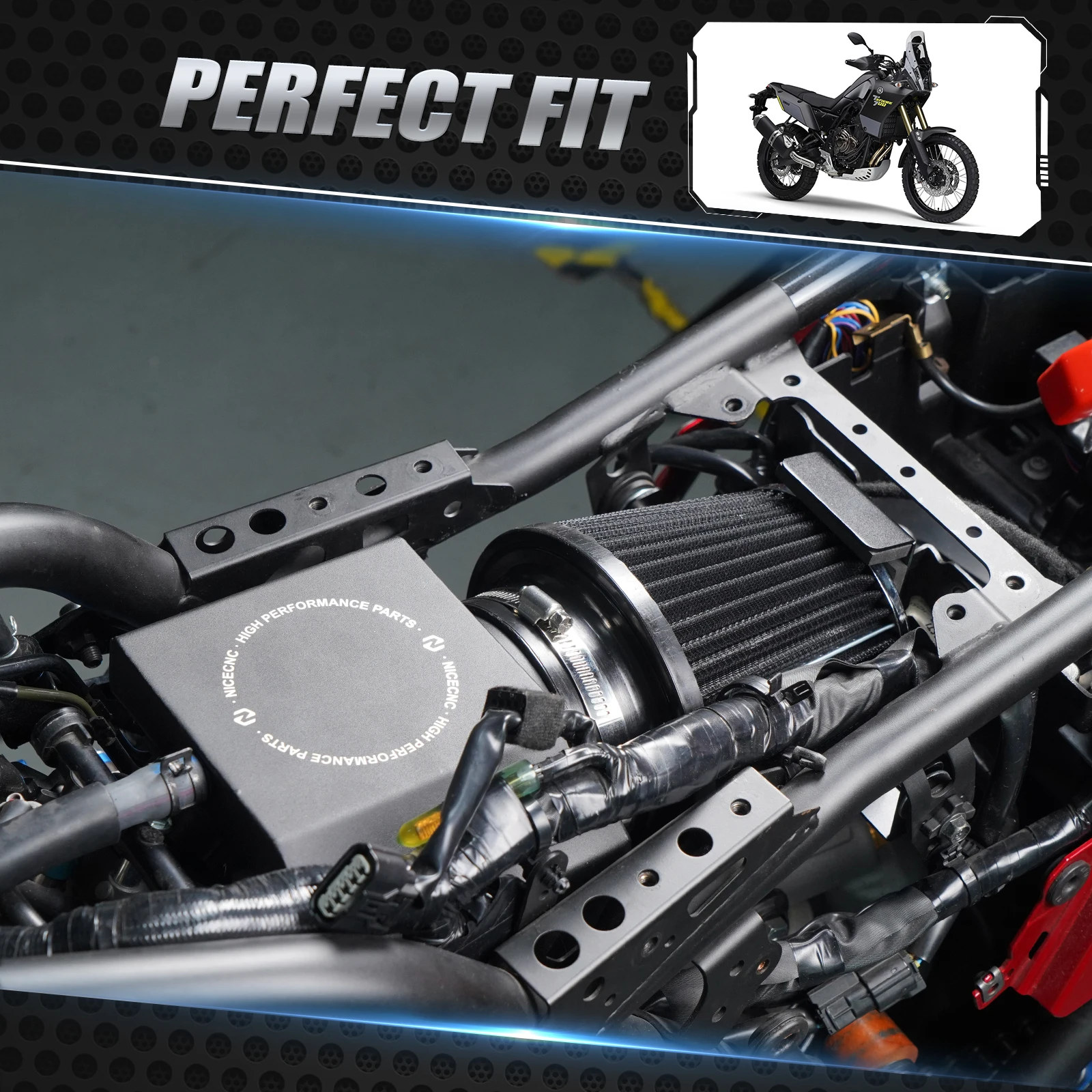 NICECNC Motorcycle Air Box Filter Cleaner Assembly for Yamaha