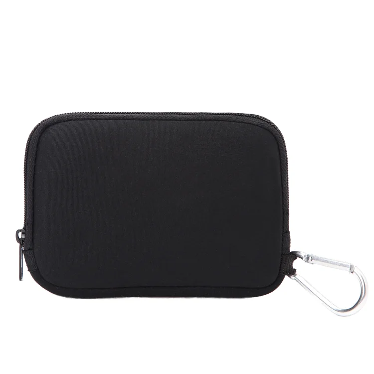 Fashionable Neoprene Zipper Pouch for Travel Small Blank Storage Bag with  Carabiner for Special Purposes