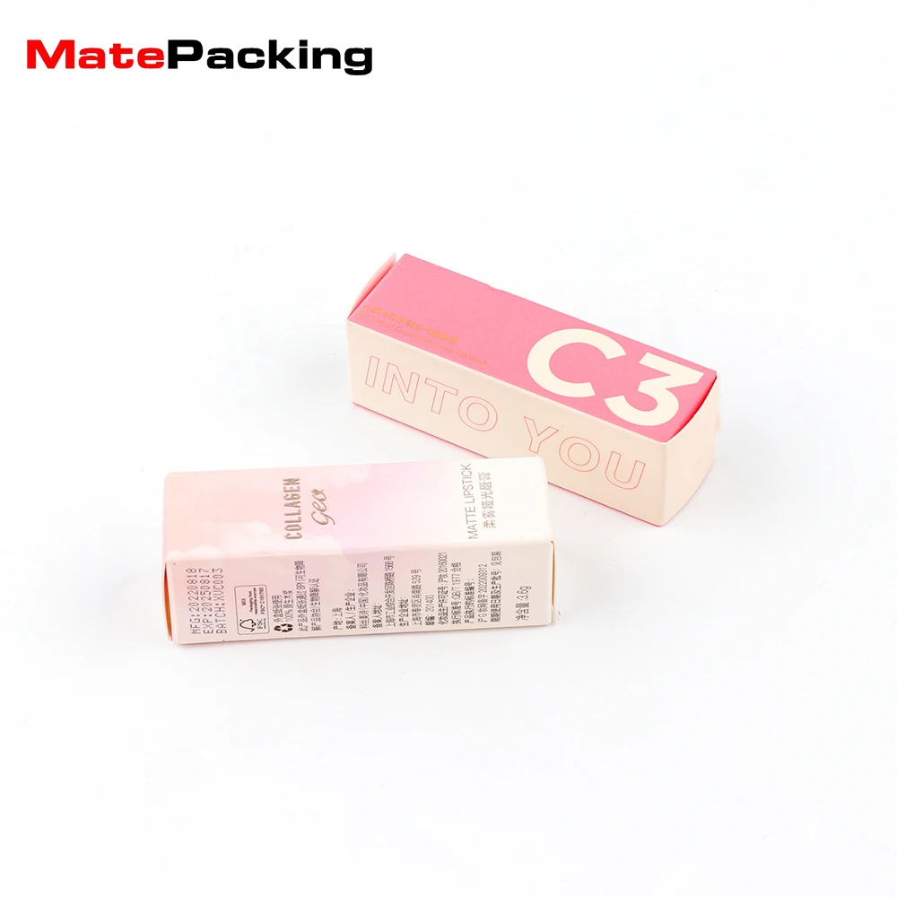 Luxury Custom Logo Tuckend Matte Cardboard Box Custom For Lipstick