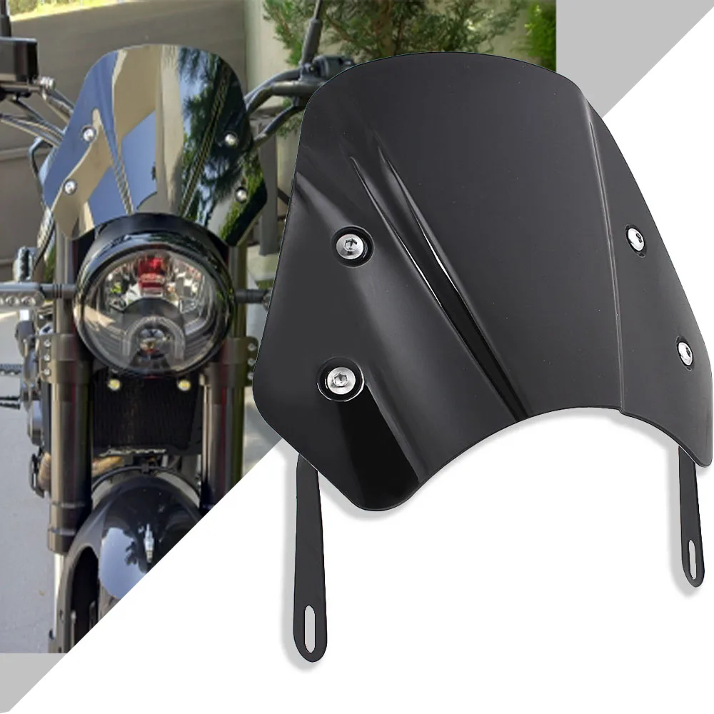 Motorcycle Windscreen Motorcycle Windshield Transparent Windshield Headlight Windscreen Wind Deflector Universal 