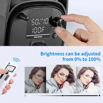 NEEWER CB100 100W LED Video Light, 5600K Daylight COB Continuous Output Lighting With Bowens Mount/2.4G Remote 11000Lux/1m CRI detail image