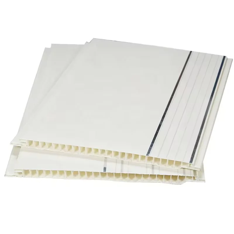 PVC internal fireproof composite wall cladding wooden color PVC ceiling Oil Printing Wood Grain Design Wall Panel
