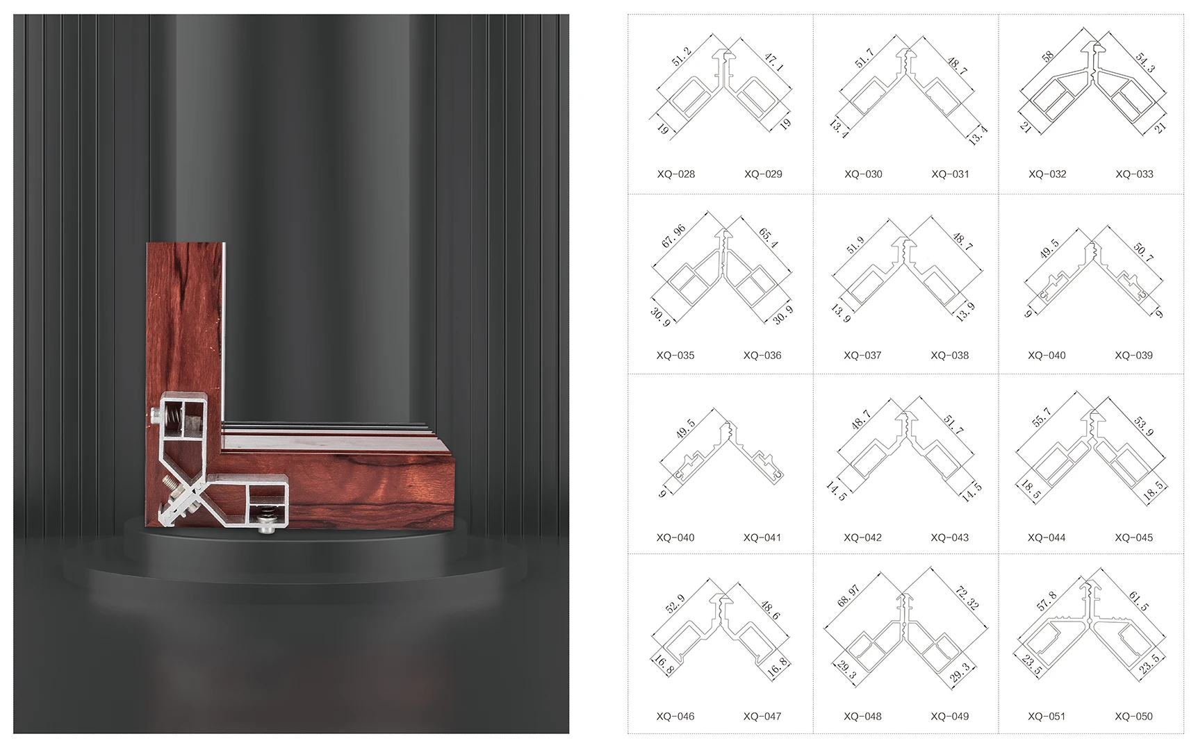Window L Shape Accessory Modern L Shape 6063-T5 Aluminum Corner Joint Profile Connector with ...