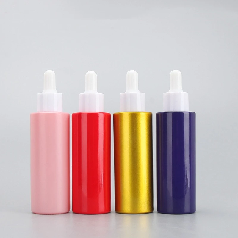 High-end Cosmetic Packaging 60ml 90ml Pet Plastic Dropper Bottle Hair Essence Bottle Serum Bottle