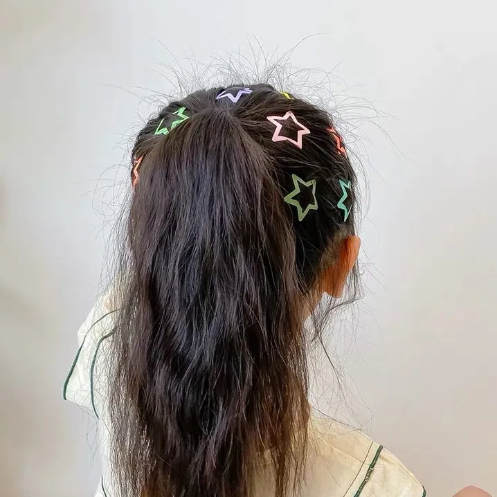 Маленькие изысканные металлические заколки для волос в форме звезд для малышей