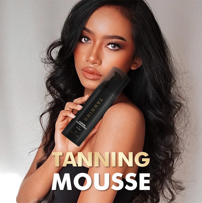 Oem/odm Natural Organic Suntan Mousse Long Lasting Sun Self Tanner Body