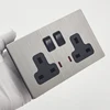 Switched double 13A socket with neon