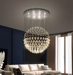 Zeal Lighting Contemporary Vintage Large Modern Luxury Led Crystal Pendant Lighting Chandelier Modern
