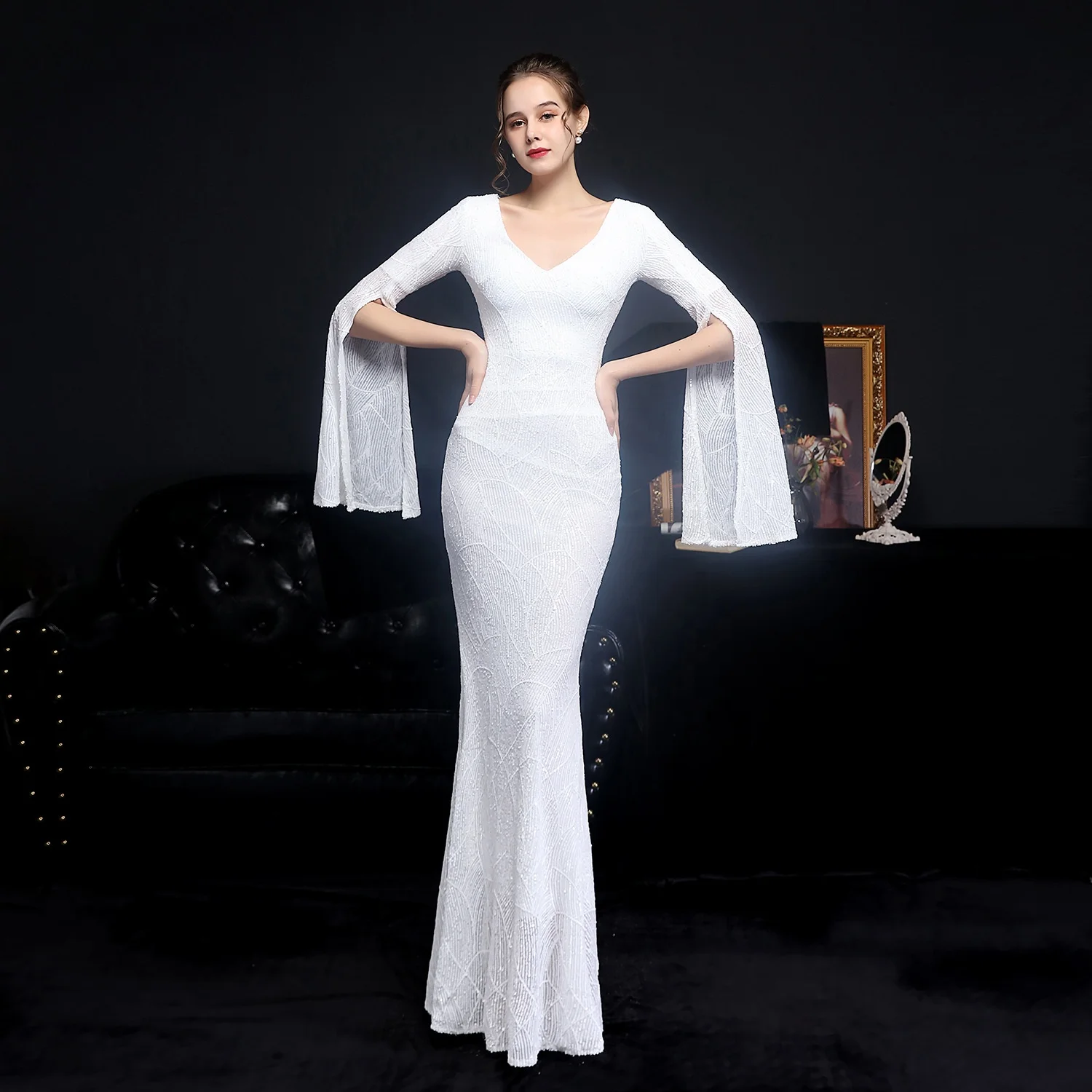 spring 2025 bridesmaid dresses Size 4 Lore 3PVN02 Silver Mother of Bride Dress main image 1