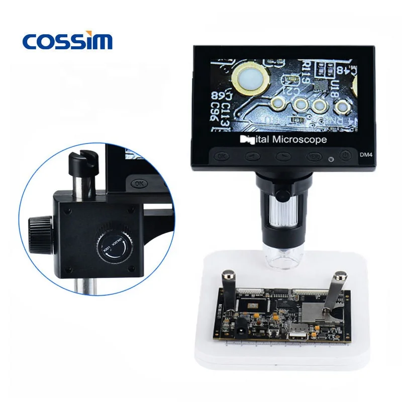 Good Quality 4.3 inch Portable Desktop Screen Magnifier Digital Microscope 1000X with LCD Display and Built-in Lithium Battery