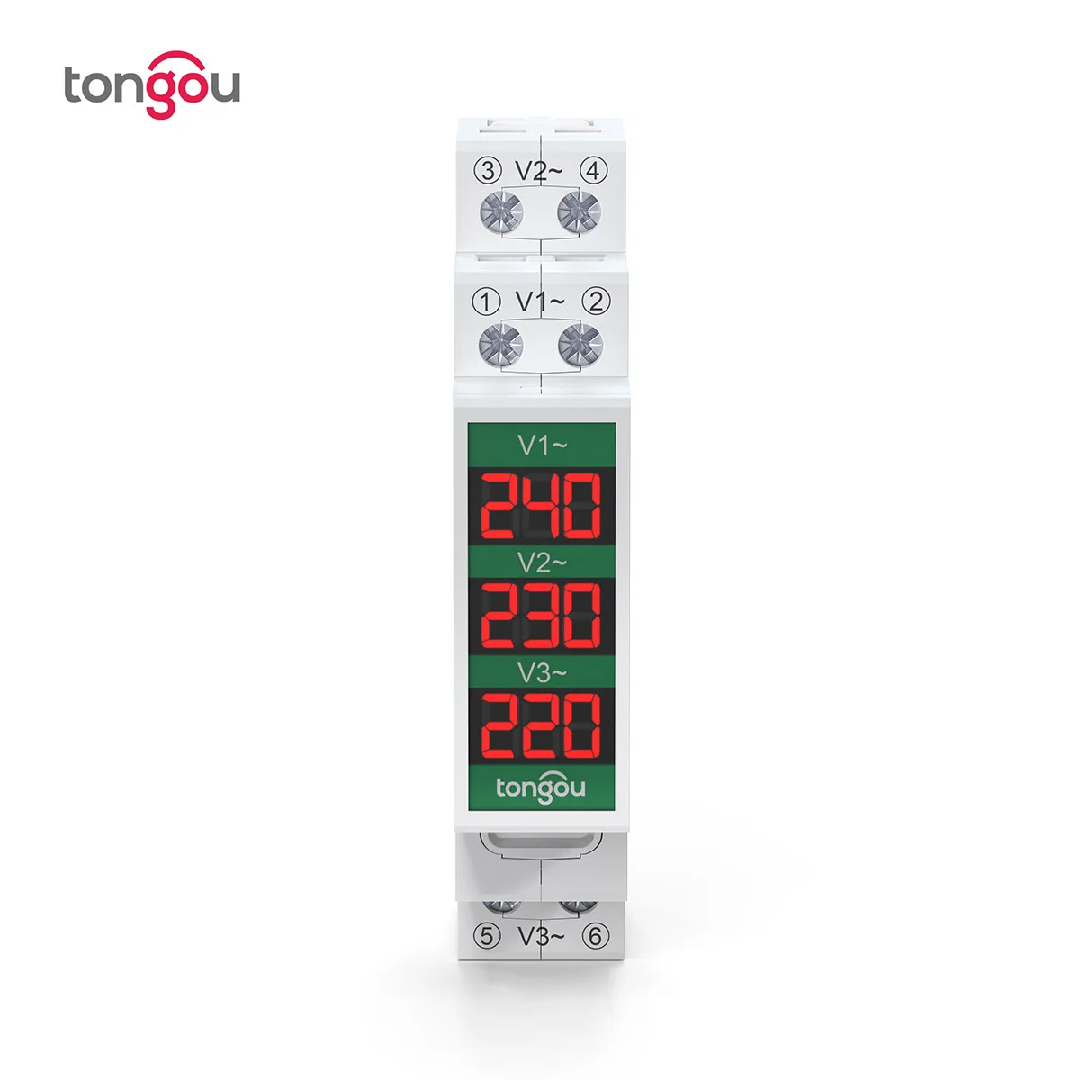 Вольтметр TONGOU TOVME-3 AC80V-500V переменного тока с интеллектуальным светодиодным цифровым дисплеем