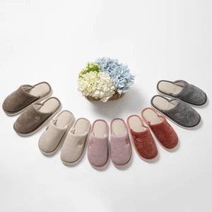 Newest Indoor Home Winter Fluffy for Slippers with Comfortable Soft PVC Outsole and Soft Sole for Couples Closed Toe Style