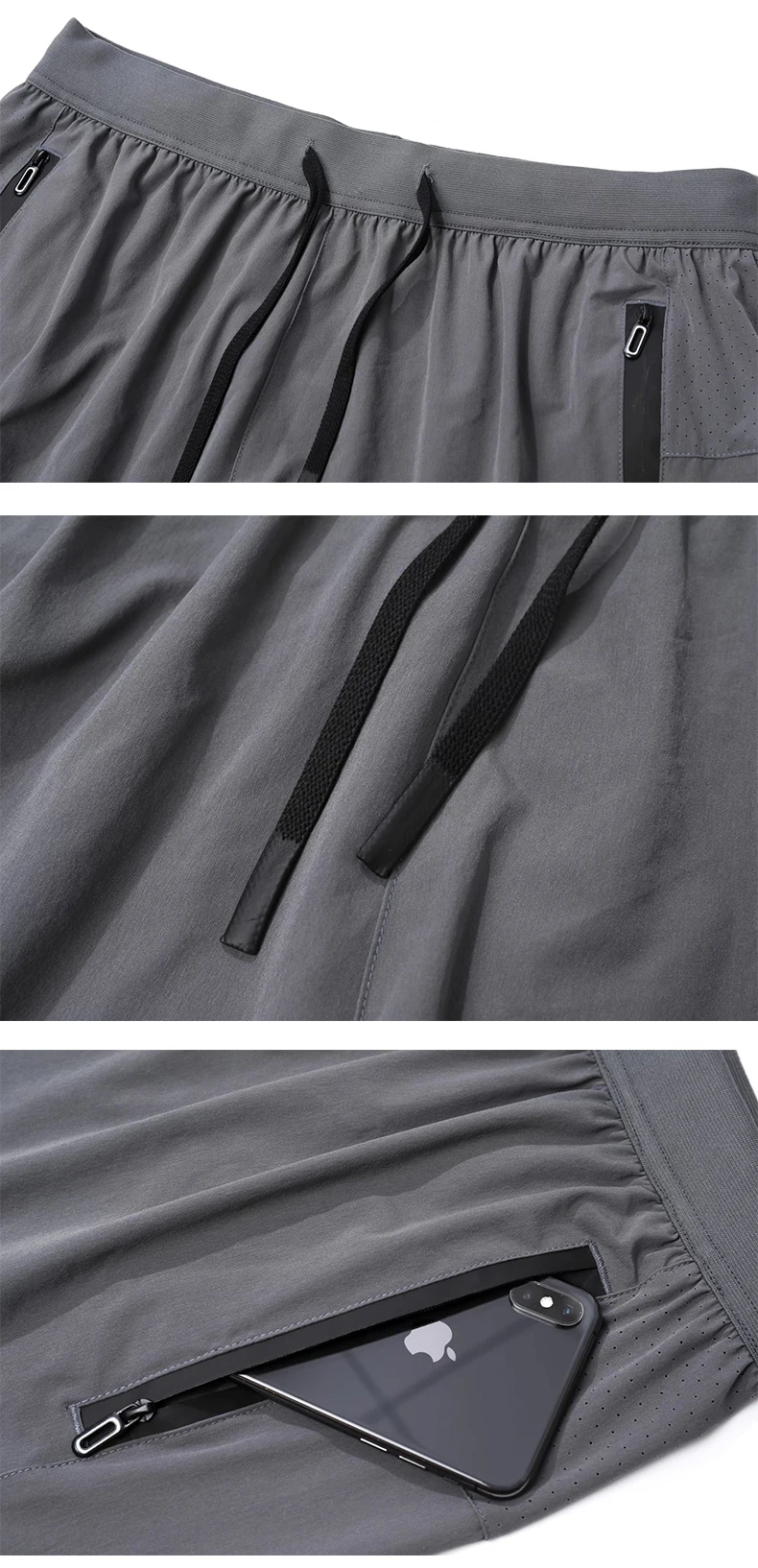 Quick Dry Workout Jogging Gym Fitness Sport Elastic Waist Solid Short